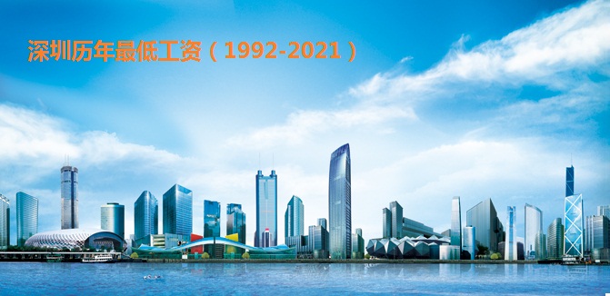 深圳历年最低工资标准（1992-2021）