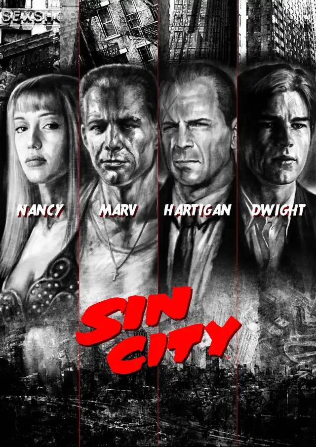 兰克·米勒的经典同名漫画：《罪恶之城》Sin City (2005)